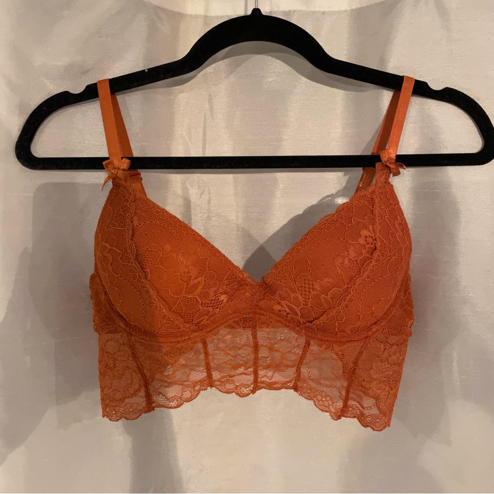 XOXO rust coloured lace bandeau/bra top